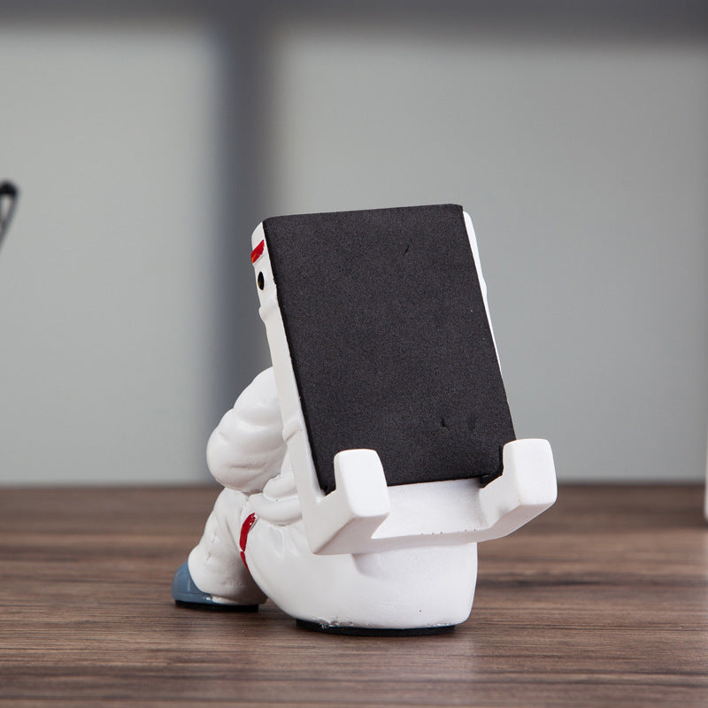 Einfacher Astronauten-Handyhalter – Niedlicher Schreibtischständer im Spaceman-Design, kreatives Geschenk, kleine Tischdekoration
