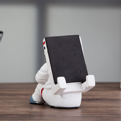 Einfacher Astronauten-Handyhalter – Niedlicher Schreibtischständer im Spaceman-Design, kreatives Geschenk, kleine Tischdekoration