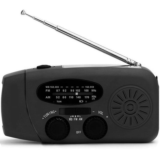 Solar-Radio mit Handkurbel und USB-Anschluss