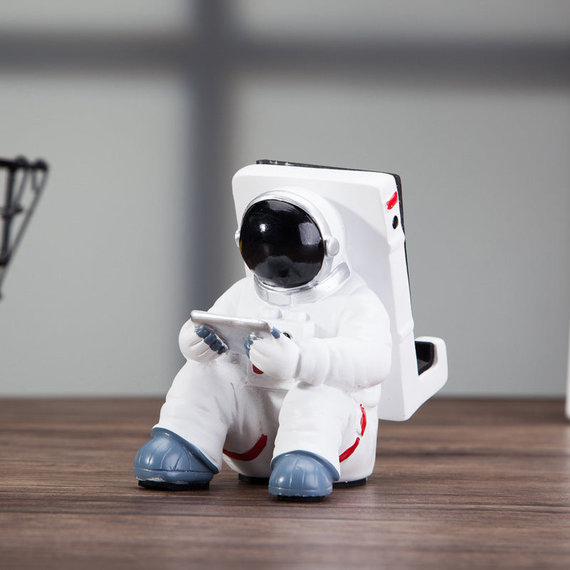 Einfacher Astronauten-Handyhalter – Niedlicher Schreibtischständer im Spaceman-Design, kreatives Geschenk, kleine Tischdekoration