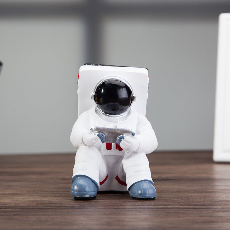 Einfacher Astronauten-Handyhalter – Niedlicher Schreibtischständer im Spaceman-Design, kreatives Geschenk, kleine Tischdekoration
