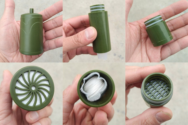 Mehrstufiger Outdoor-Wasserfilter für Notfälle, Camping und Wildnis-Überleben