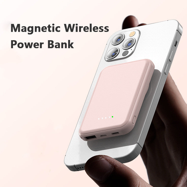 Mini-Magnetische kabellose Powerbank, 5000 mAh, Schnellladefunktion, tragbar