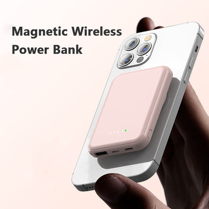 Mini-Magnetische kabellose Powerbank, 5000 mAh, Schnellladefunktion, tragbar